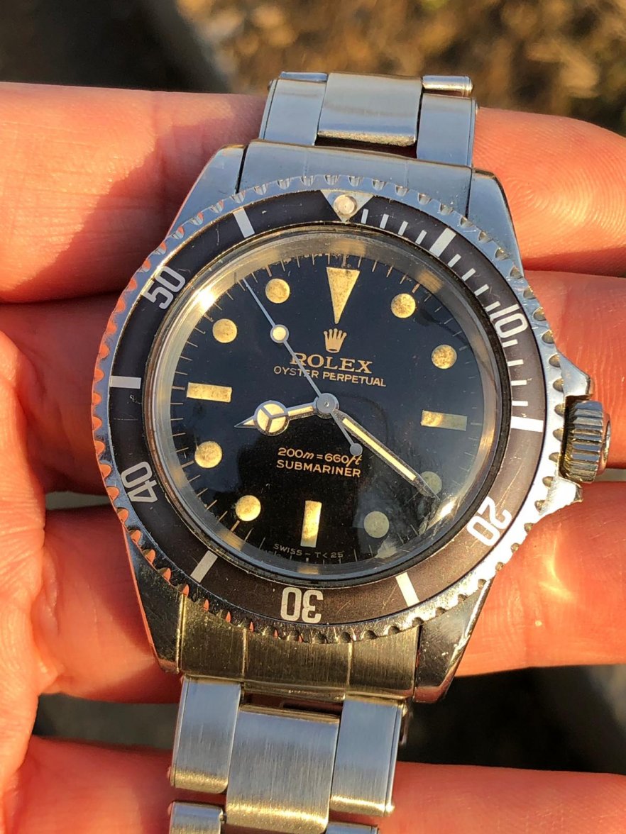 SOLD Rolex Submariner 5513 Bart Simpson gilt dial WatchCharts Marketplace
