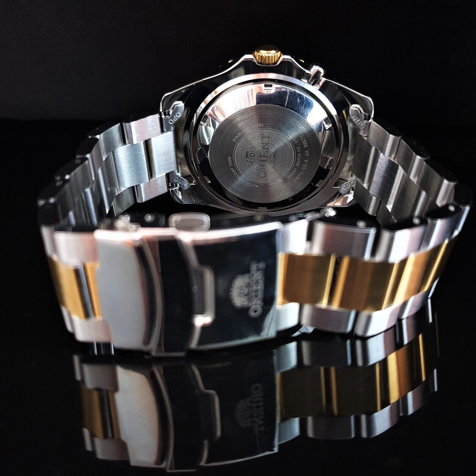 時計 Orient mako Orient MAKO XL Gold Japanese Watch Automatic 46943 Diver Men's