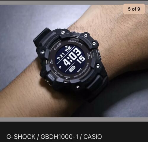 Casio G-Shock MOVE GBDH1000-1 55mm Black Resin Case with Black