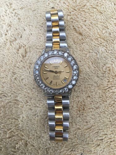 Vintage Beautiful 1970 s Ladies Tissot Automatic Jeweled Cocktail