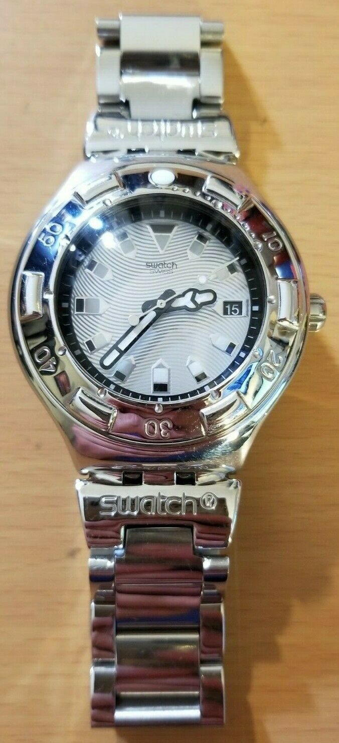 swatch irony scuba 200 stainless steel