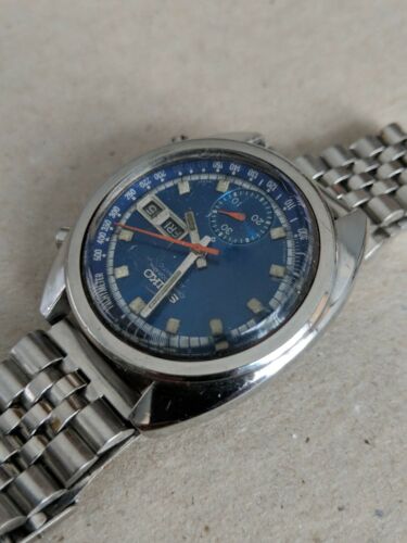 Beautiful Seiko 6136-6012 Chronograph runs great resets to
