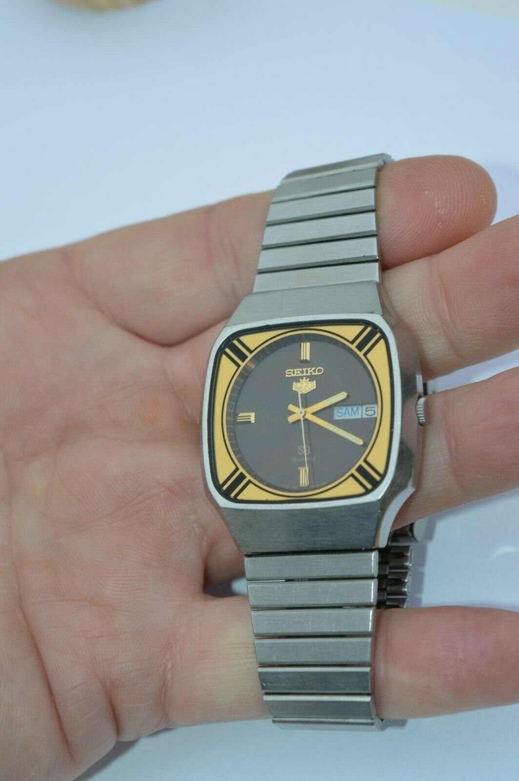 Rare 1980 s SEIKO 7123 5270 A Lions Head Watch w orig. SQ