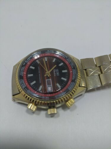 Seiko Electra Lifetime Mainspring World Time Red Gold Watch RUNS great |  WatchCharts