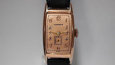 1944 41mm LONGINES 9L 17JEWELS 10K ROS GOLD FILLED ART DECO