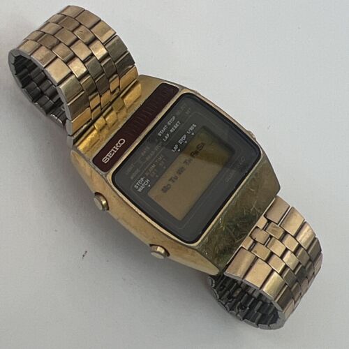 Vintage 1978 Seiko A159 5009 G Quartz LC Digital Alarm Chrono LCD