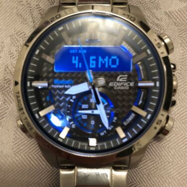 Mens Casio Edifice Tough Solar Bluetooth Watch 5537 ECB-800 VGC