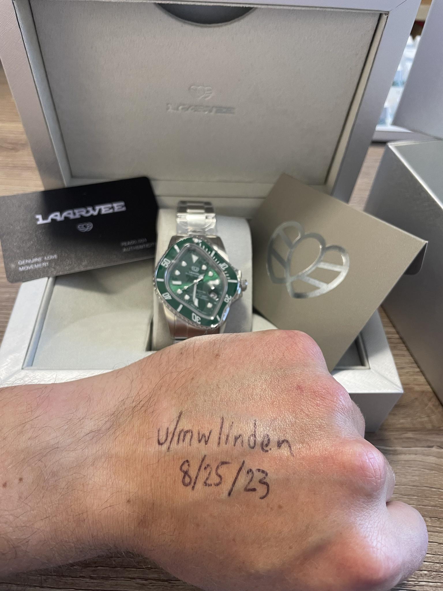 WTS] Laarvee PEA001 Green on Green Submariner Crash | WatchCharts