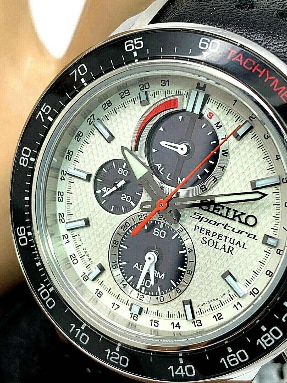 Seiko Men's Watch SSC359 Sportura Solar Perpetual Alarm Chronograph | WatchCharts