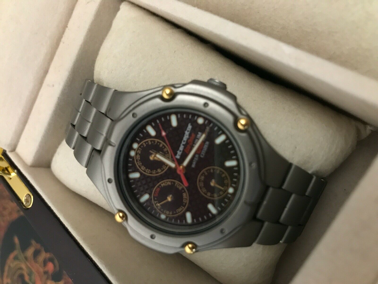 Citizen Interceptor 8626 EcoDrive Titanium Case And Bracelet Watch