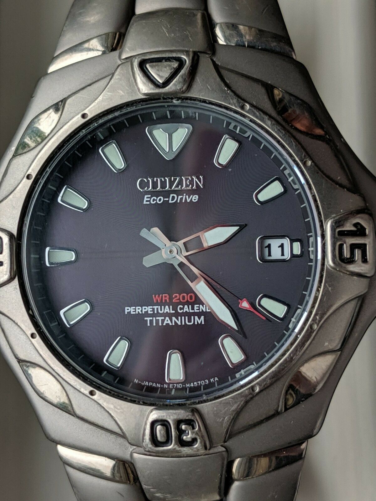 Citizen Eco-Drive WR200 Titanium E761-H30211 Perpetual Calendar