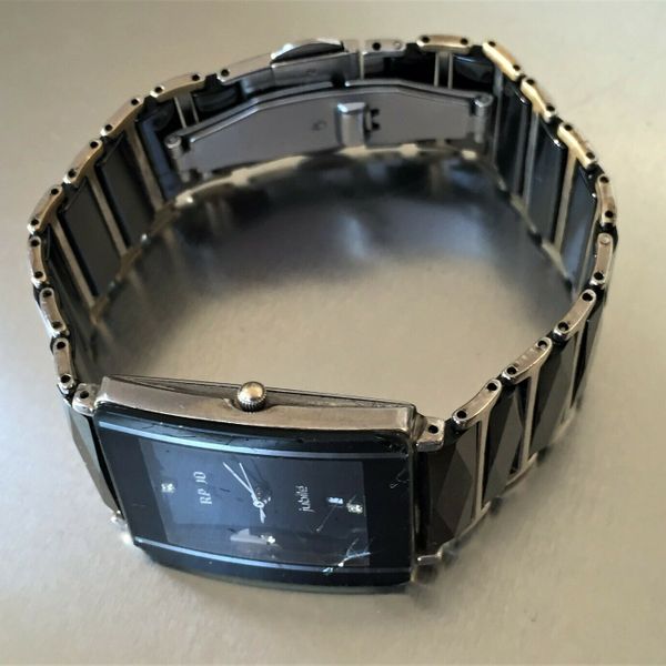 Rado Jubile` Silver/Black Ceramic Men's Watch for Spares or Repair ...