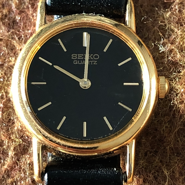 Seiko Lasalle Ladies Quartz Watch 1N00-0F69 Untested Gold Black Dial |  WatchCharts