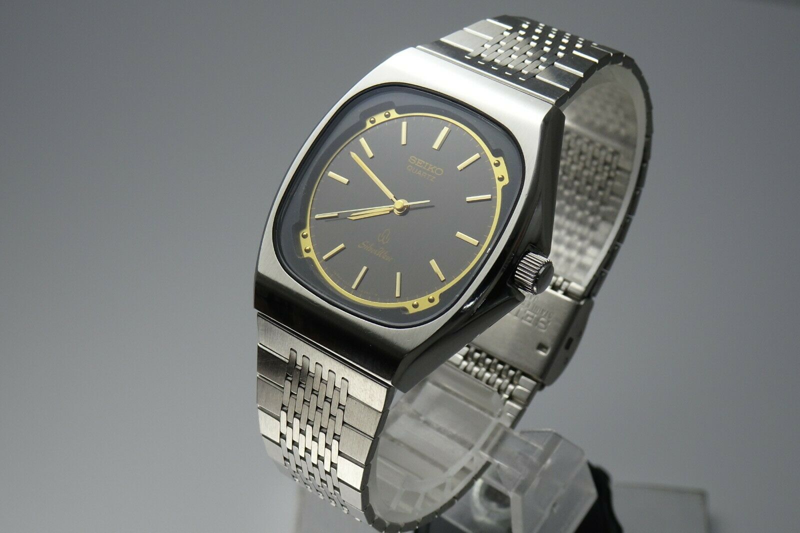 時計 Working SEIKO SilverWave 6030-5280 Vintage Seiko Silverwave 6030-5280 Black Dial Quartz Men's