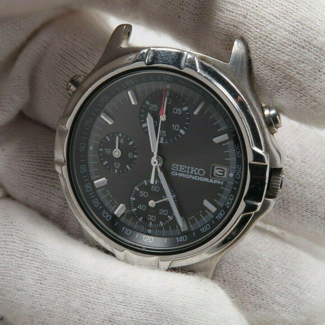 Vintage SEIKO CHRONOGRAPH 7T27 6A50 FOR PARTS OR REPAIR Watch