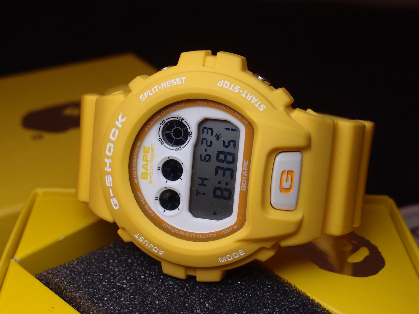 FS: Casio G Shock DW-6900 Yellow Bape G Shock X Bape (Like new in 