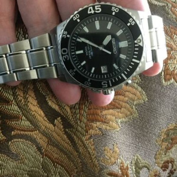 Seiko 5M620A10 Black Bezel 100m Water Resistant Skin Divers