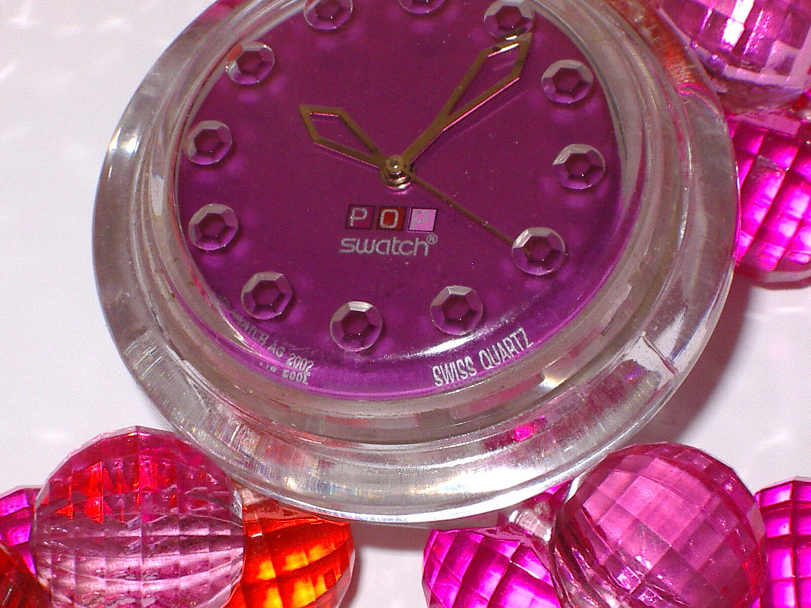 Swatch - Crystal Fall Small PMK147B Pink Beads Pop 32mm