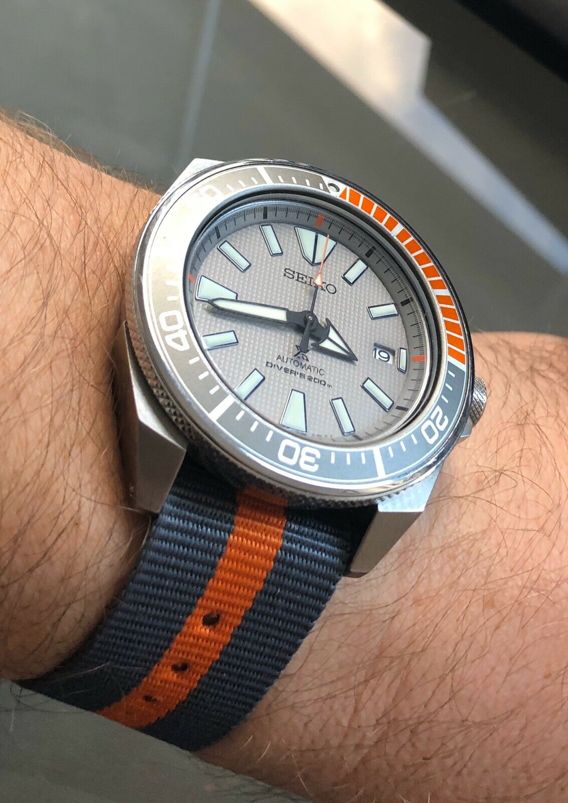 seiko samurai dawn grey