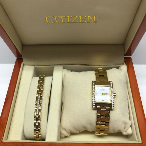 Citizen Women's Quartz Watch & Bracelet Box Set Model 5930S99043