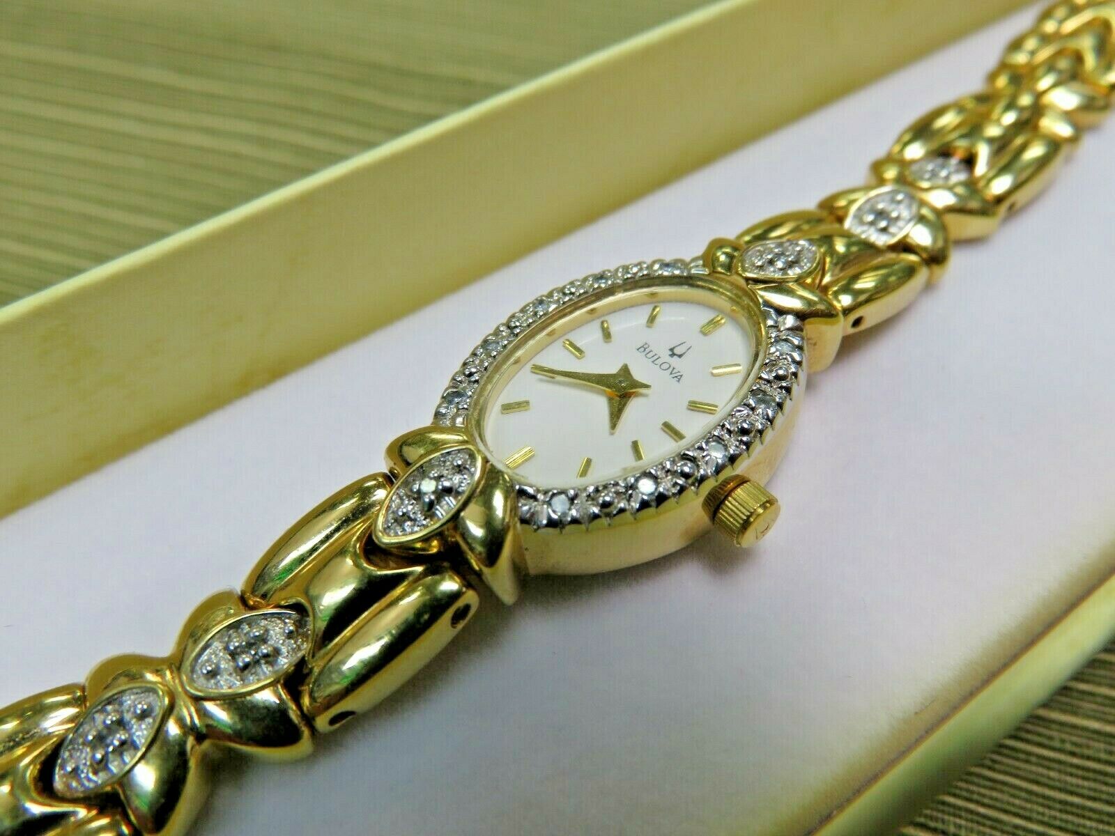 Vintage gold & diamond Bulova 98R34 ladies watch Ladies Bulova Model 98r34 | eBay main image 3