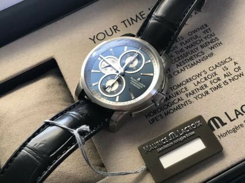 Maurice Lacroix Pontos Swiss Automatic Chronograph Blue Dial