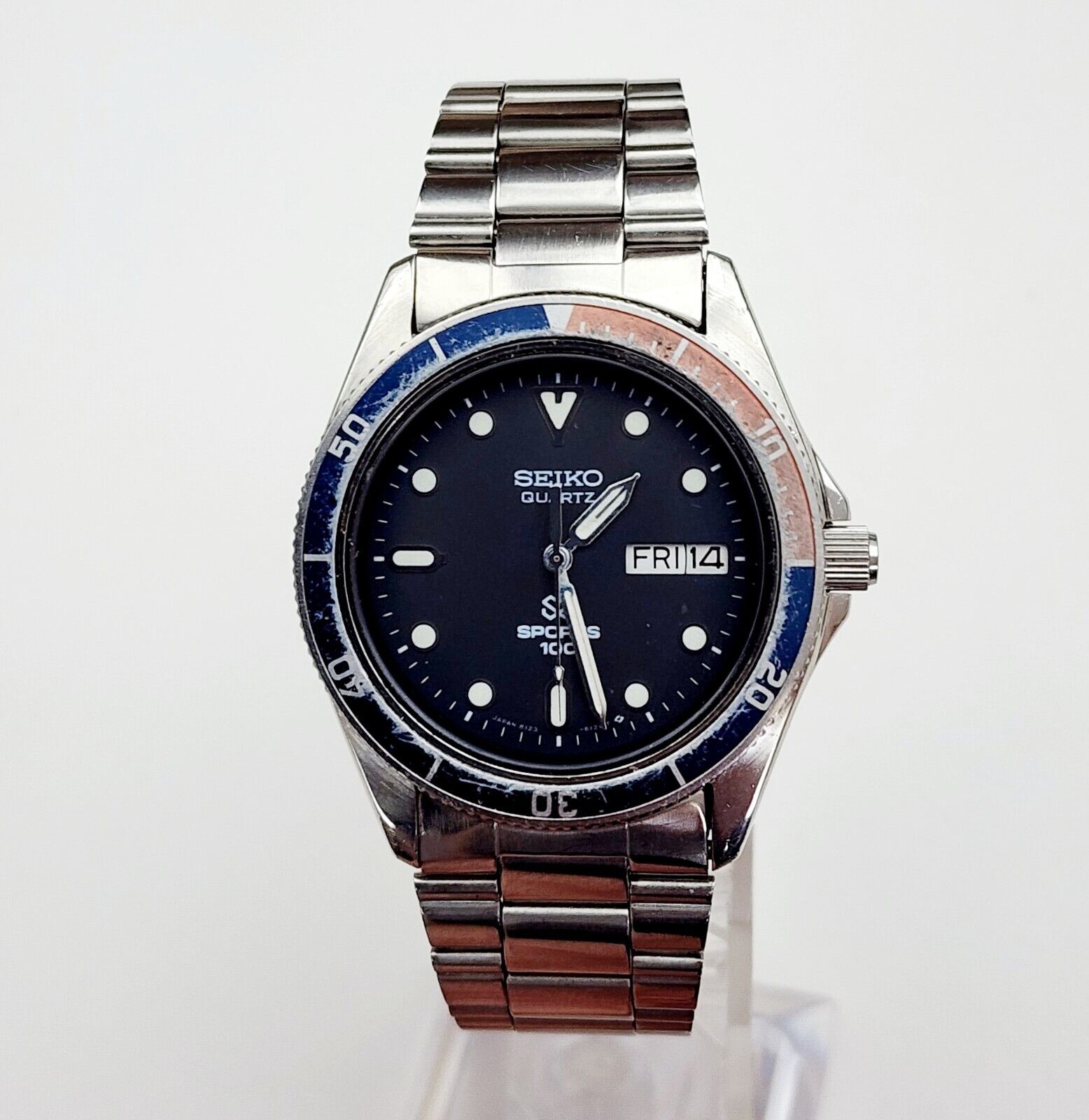 RARE UNIQUE Men s Vintage 1983 Watch SEIKO 8123 6109. Pepsi Bezel