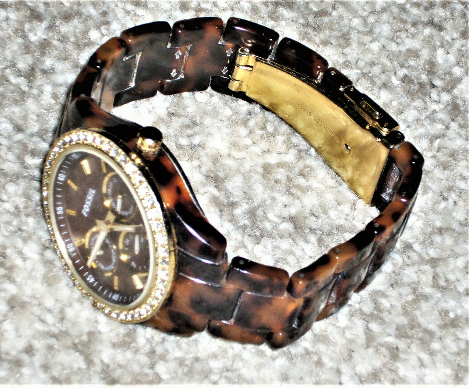 Fossil tortoise outlet shell watch women's