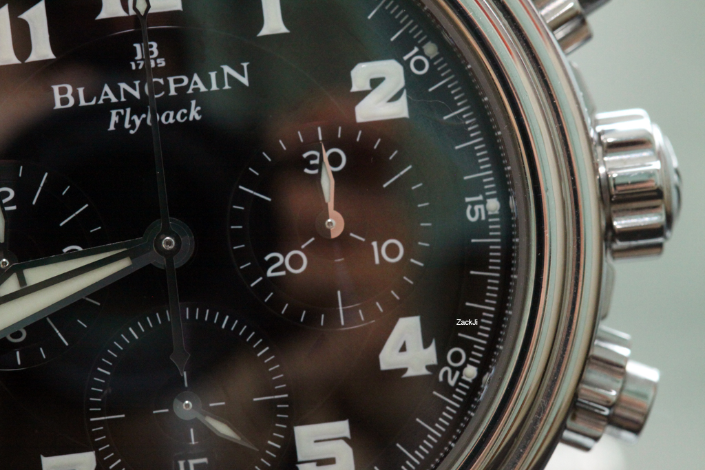 FSOT Blancpain Leman Flyback Chronograph SS black dial X71