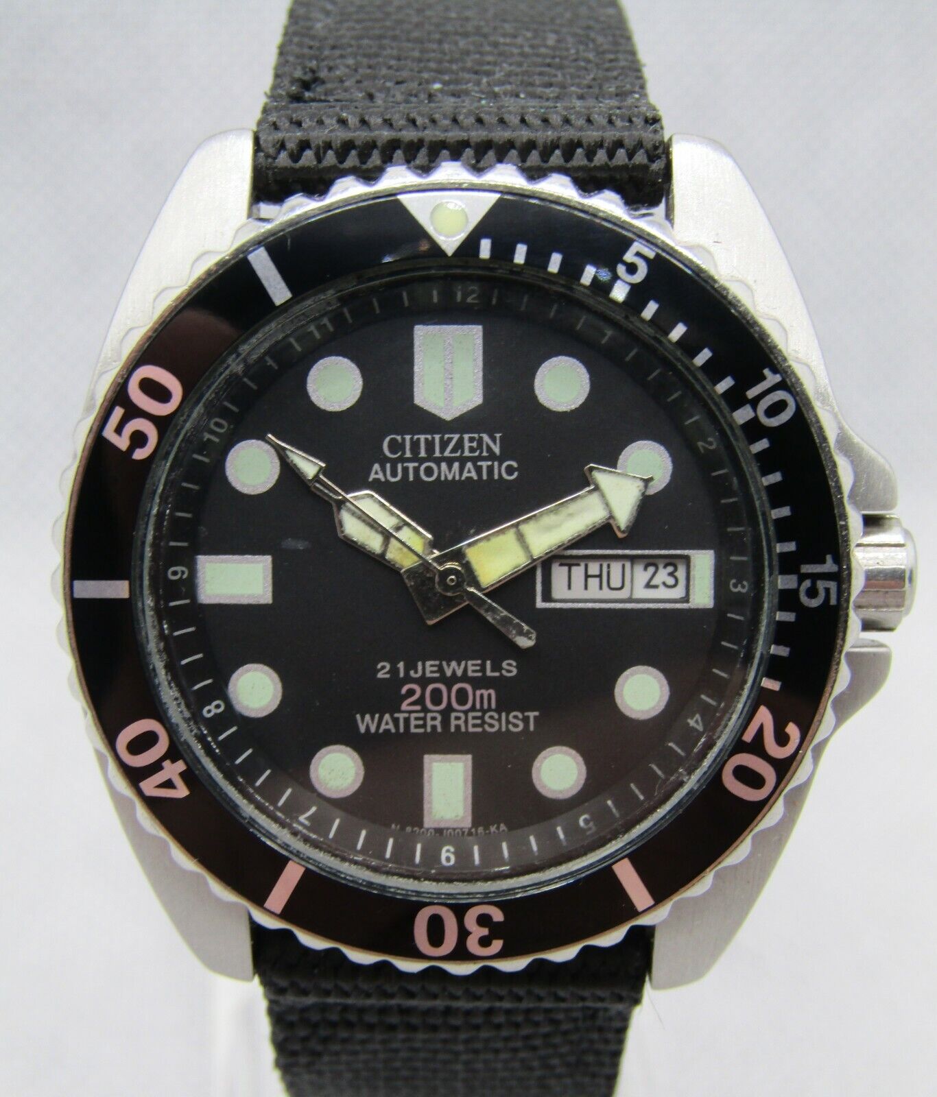 Citizen 4-039173 HST 21 Jewel Automatic Scuba Divers 200M Mens