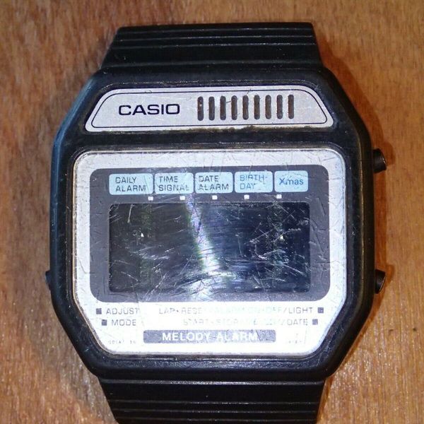 Vitnage CASIO Melody Alarm 82H108 Watch New Battery AS IS No Band
