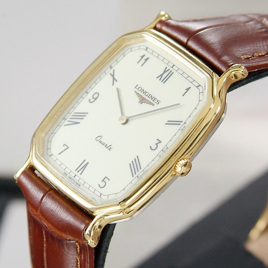 Vintage Longines Quartz Cal.L761.2 Gold -Plated Unisex Dress Watch 