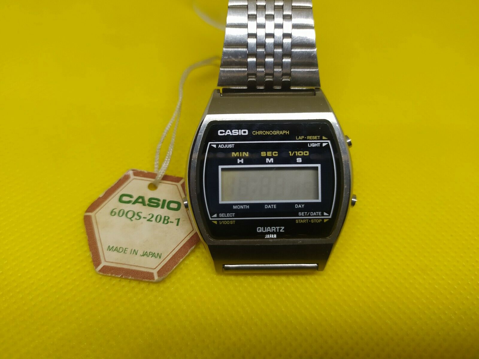 NOS CASIO 60QS-20 1970's VINTAGE DIGITAL WATCH MEN'S