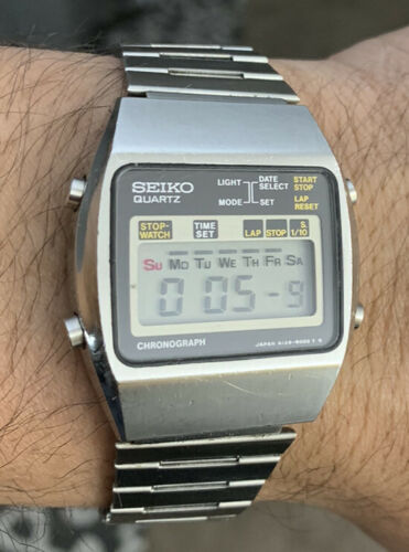 VINTAGE DIGITAL SEIKO A129-5000 CHRONOGRAPH JAPAN WITH MANUAL FULL