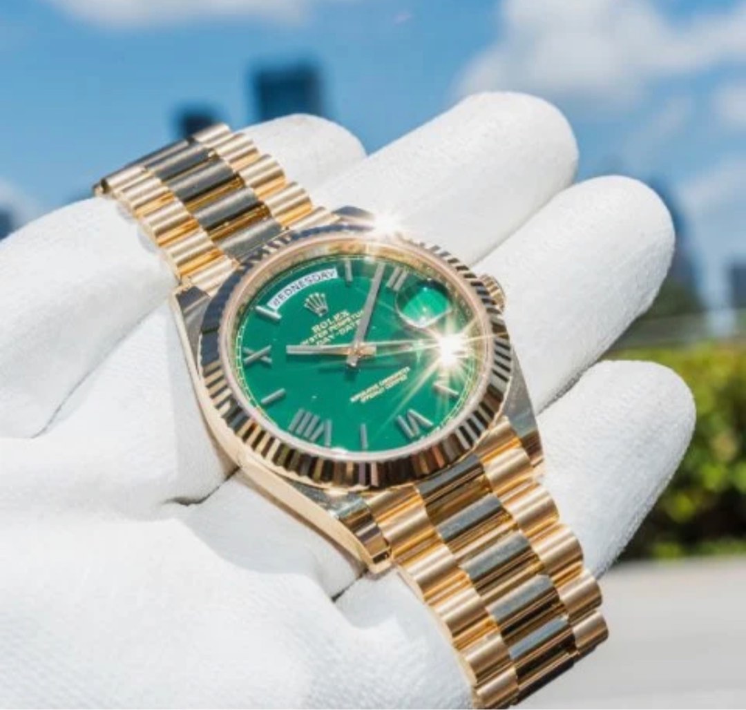 SEP2023 Rolex Day Date 228238 Yellow Gold Green Dial