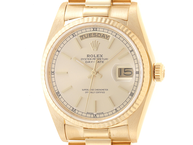 ROLEX Rolex Day Date 18038 Yellow Gold External Glass Automatic