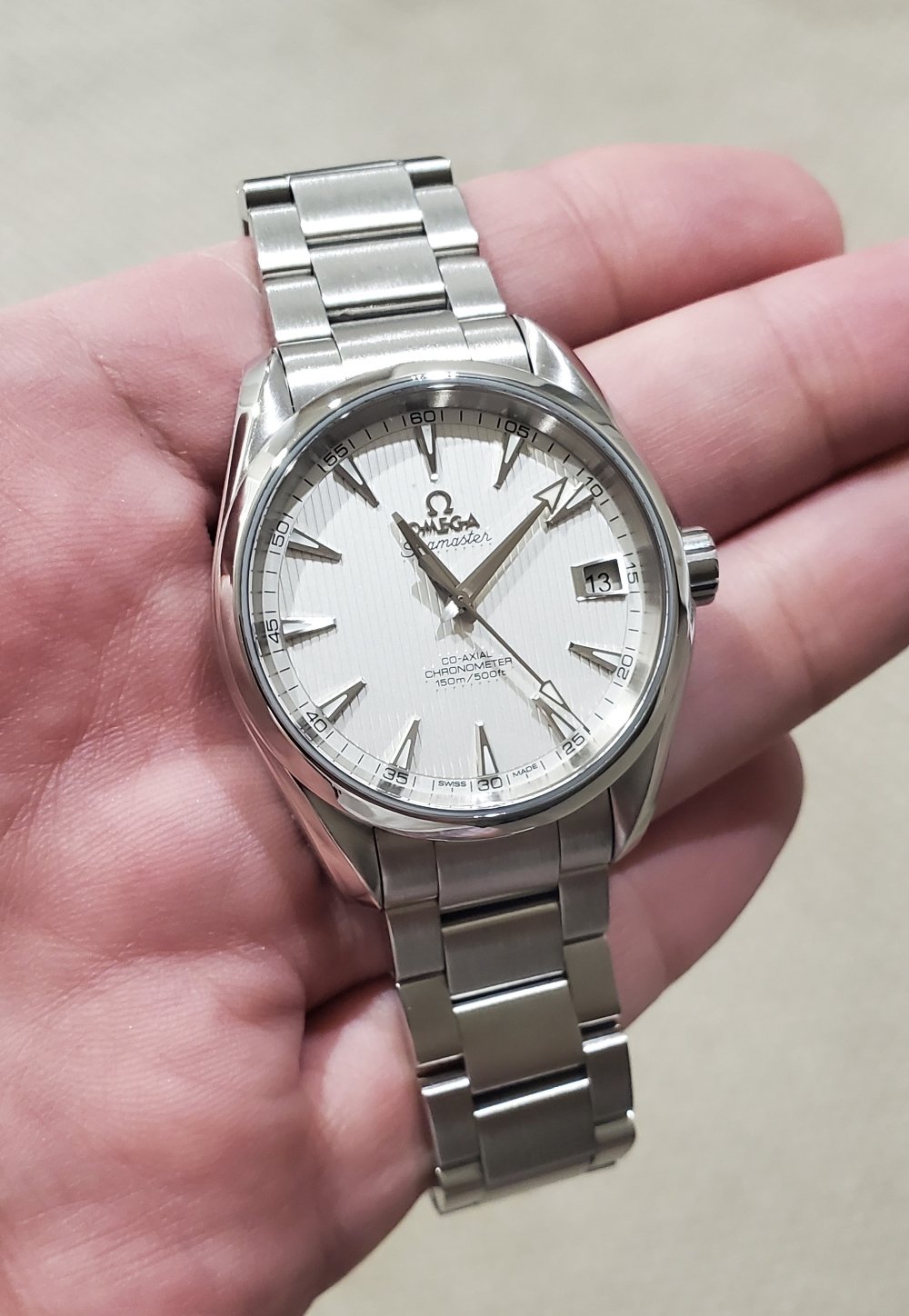 FS Omega Aqua Terra White Silver Dial 38.5mm Ref. 231.10.39.21