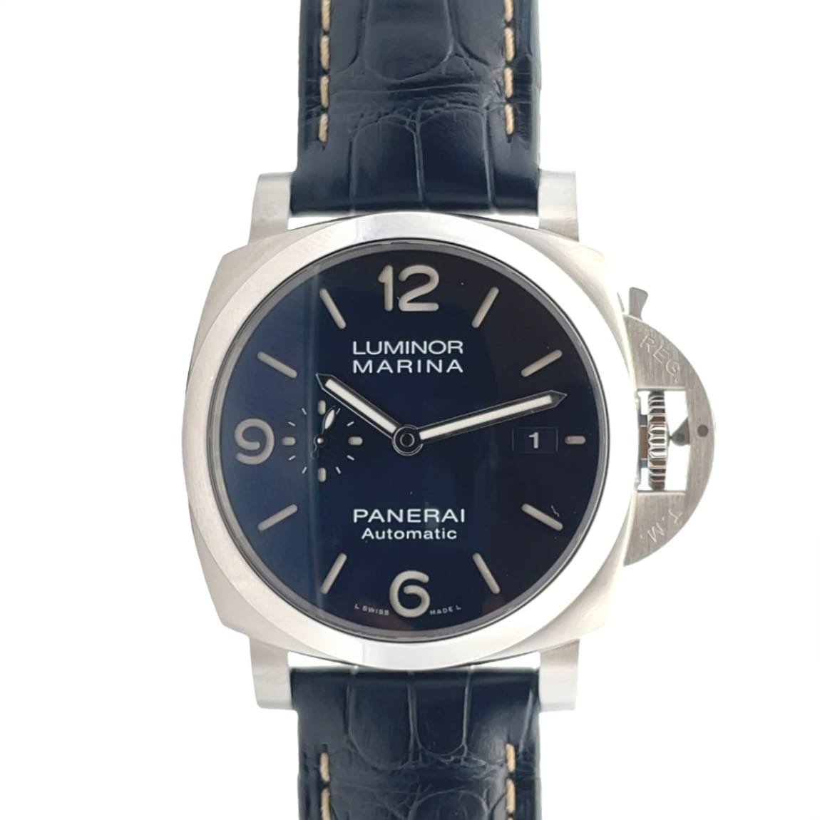 Panerai 44mm Luminor Marina Blue Dial Steel PAM01313