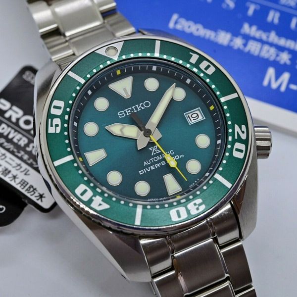 Seiko Prospex Szsc004 Automatic Limited Model Sumo 200m Diver Green 