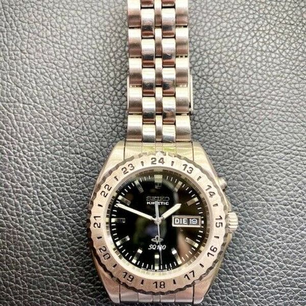 の*り様 SEIKO KINETIC 5m43-0B90 SQ100 可動品 SEIKO] Seiko Kinetic SQ100 5M43-0A90 Vintage Kinetic Watch