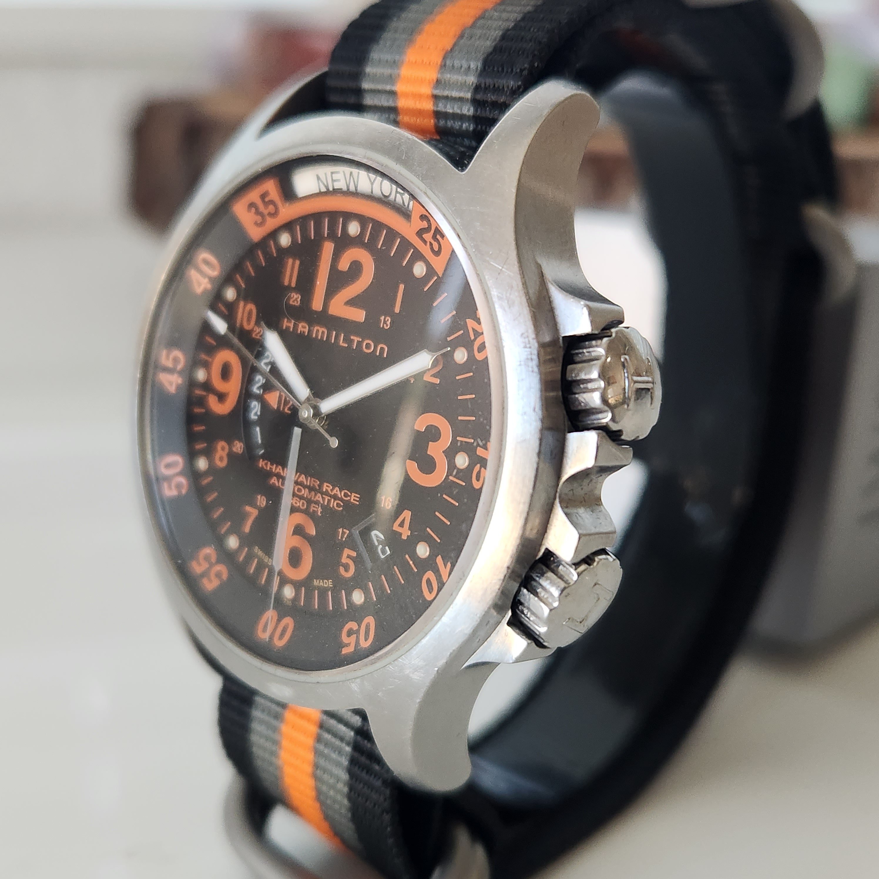 Hamilton khaki air discount race gmt automatic