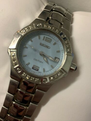 Seiko 7N82 0CG0 Women s Stainless Steel Coutura Watch Diamond