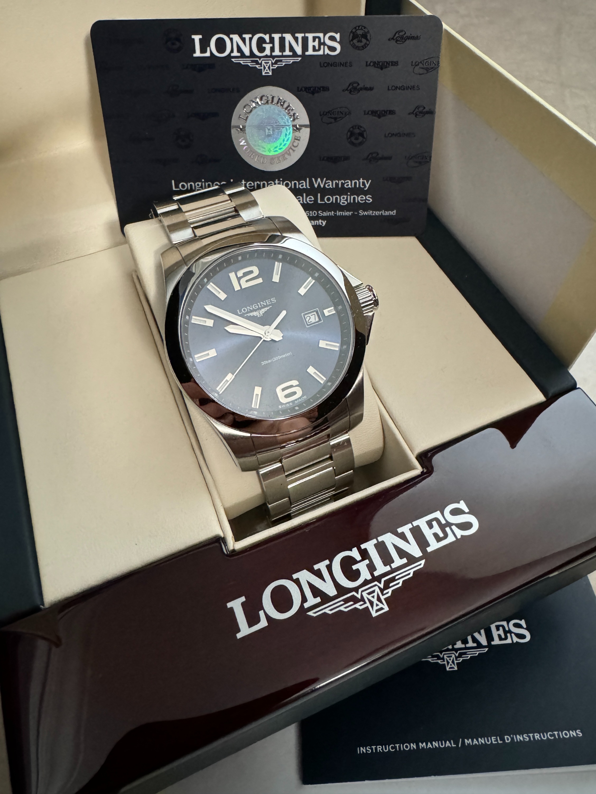 Longines Conquest 41 Quartz L3.759.4.96