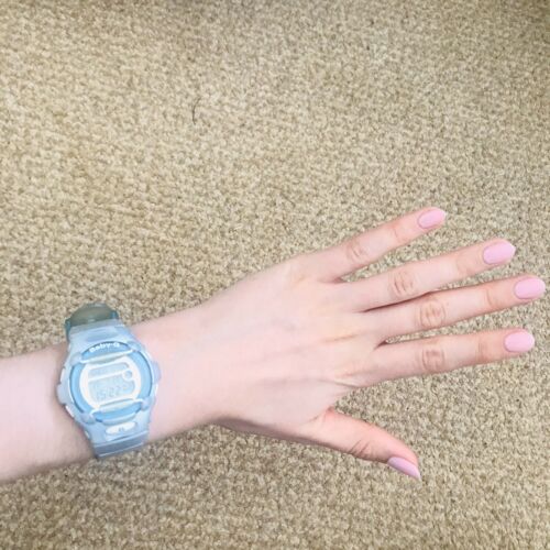 Casio Baby G Clear Baby Blue Watch Old School Y2K