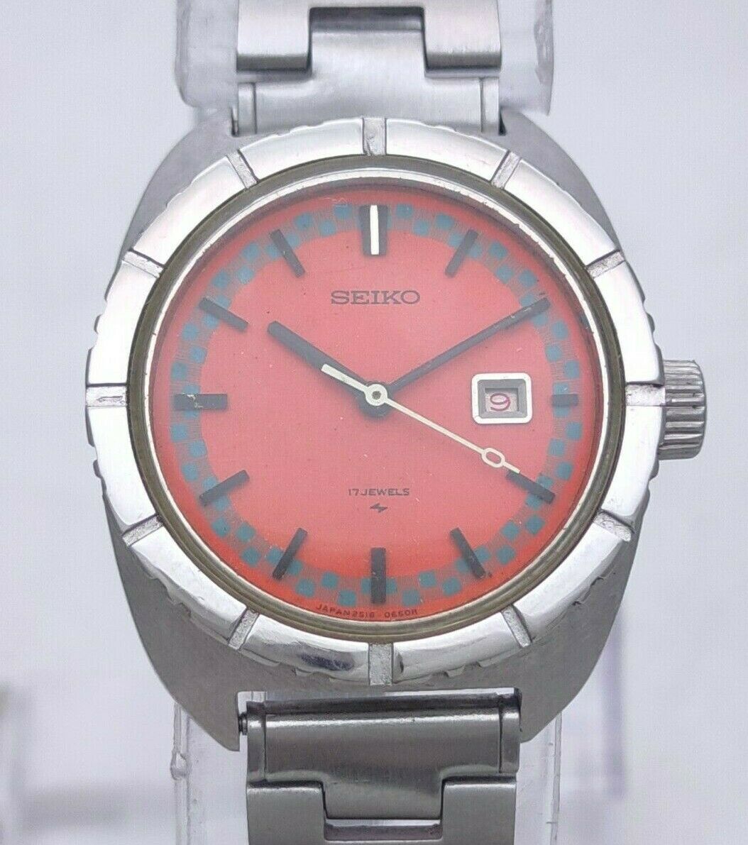 しおしお Vintage Seiko Chorus Echo Rally Dial 17J 2518-0180 Manual Wind