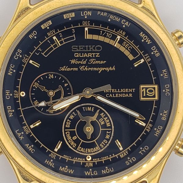 [WTS] Seiko Multifunction World Timer (22 Cities) Gold/Black ...