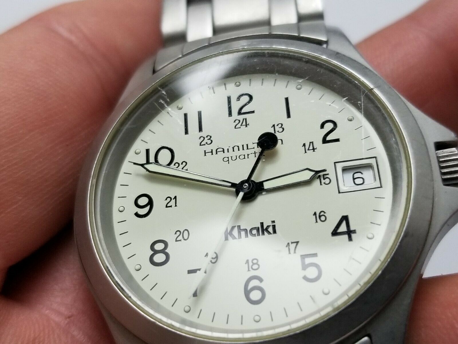 H　HAMILTON　Khaki　カーキ　9445　腕時計　メンズ HAMILTON Khaki ハミルトン カーキ 9445 クォーツ 24時表示 全数字