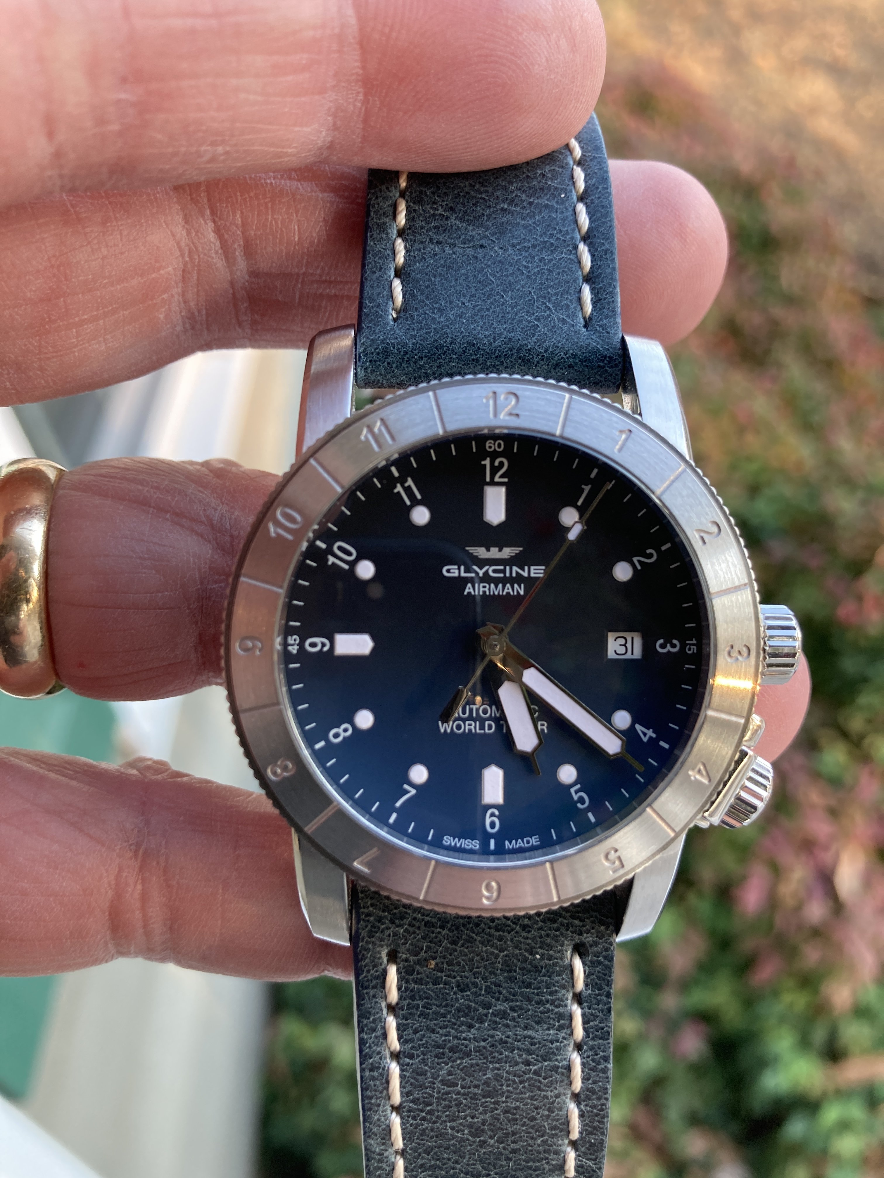 GLYCINE AIRMAN Double Twelve 自動巻き ブラック｜腕時計(アナログ)