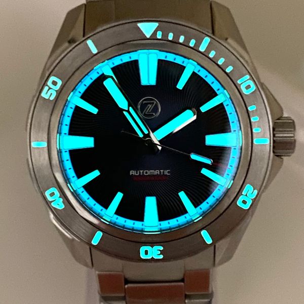 New Zelos SWORDFISH V2 300M DIVER, HELICAL BLUE ,316L Stainless Steel