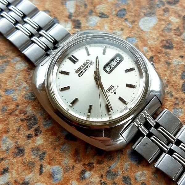 Vintage Seiko 5 Actus SS 25 Jewels Auto 6106 8470 Kanji September